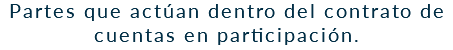 Partes que actúan dentro del contrato de cuentas en participación.